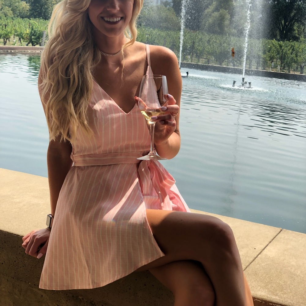 Pink romper dress